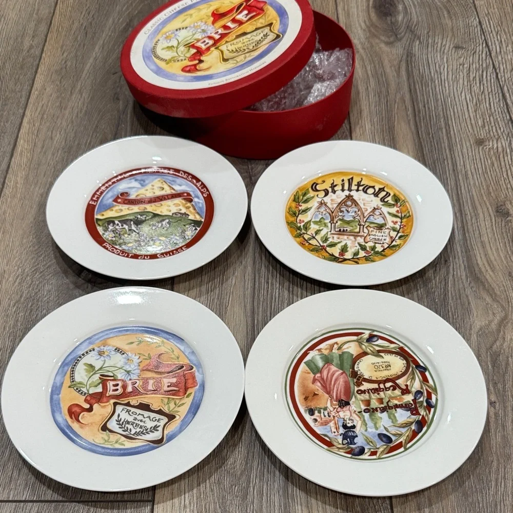 NEW RESTORATION HARDWARE RH Cheese Plate Set (4) Assorted Designs Classic
